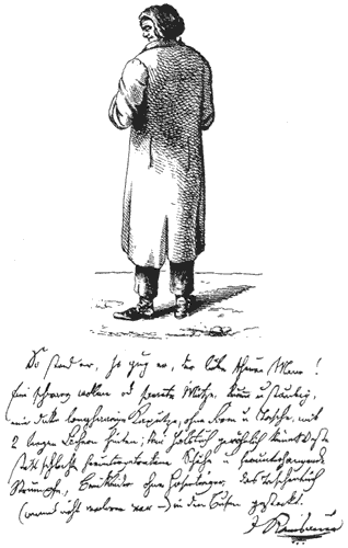 Johannes Ramsauer‘ın (1790 – 1848) yaklaşık 1816 yılında yapmış olduğu «Yaşlılıkta Pestalozzi» adlı çizim